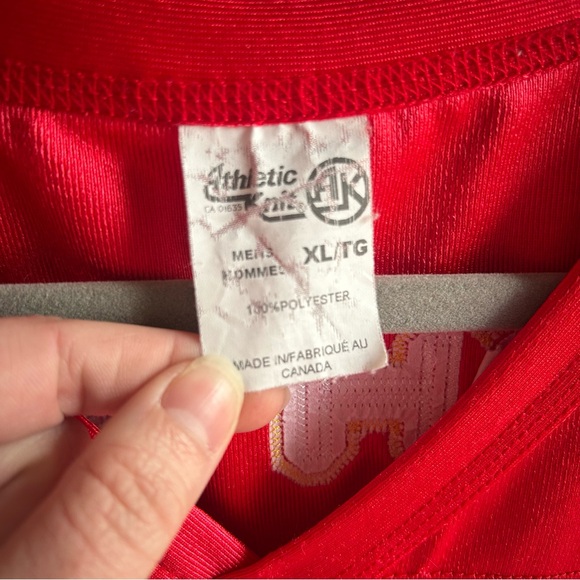 Vintage Tech N9ne Chiefs Football Jersey Strange Music Red & Yellow #9 v1 Men XL - Picture 10 of 11